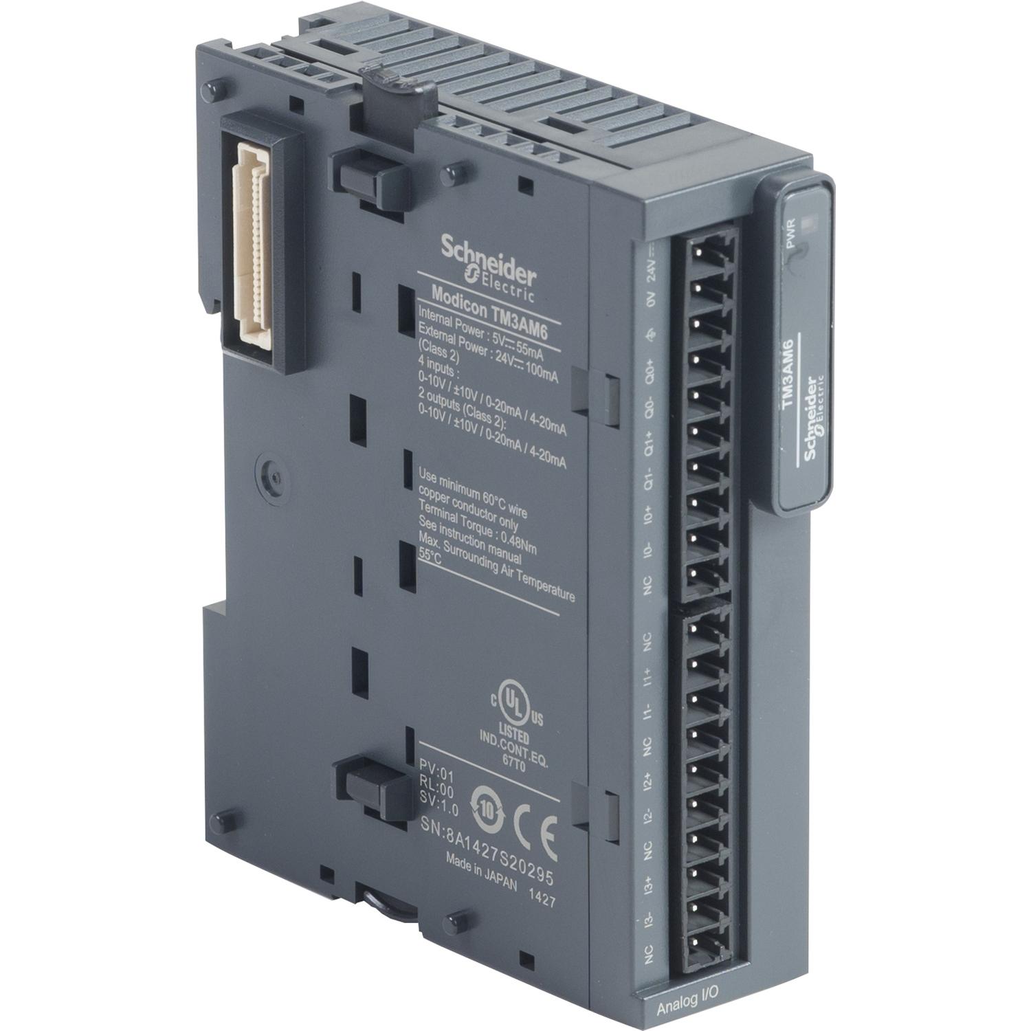 Модуль Schneider Electric TM3 4 входа/2 выхода аналоговые 24V DC (TM3AM6)