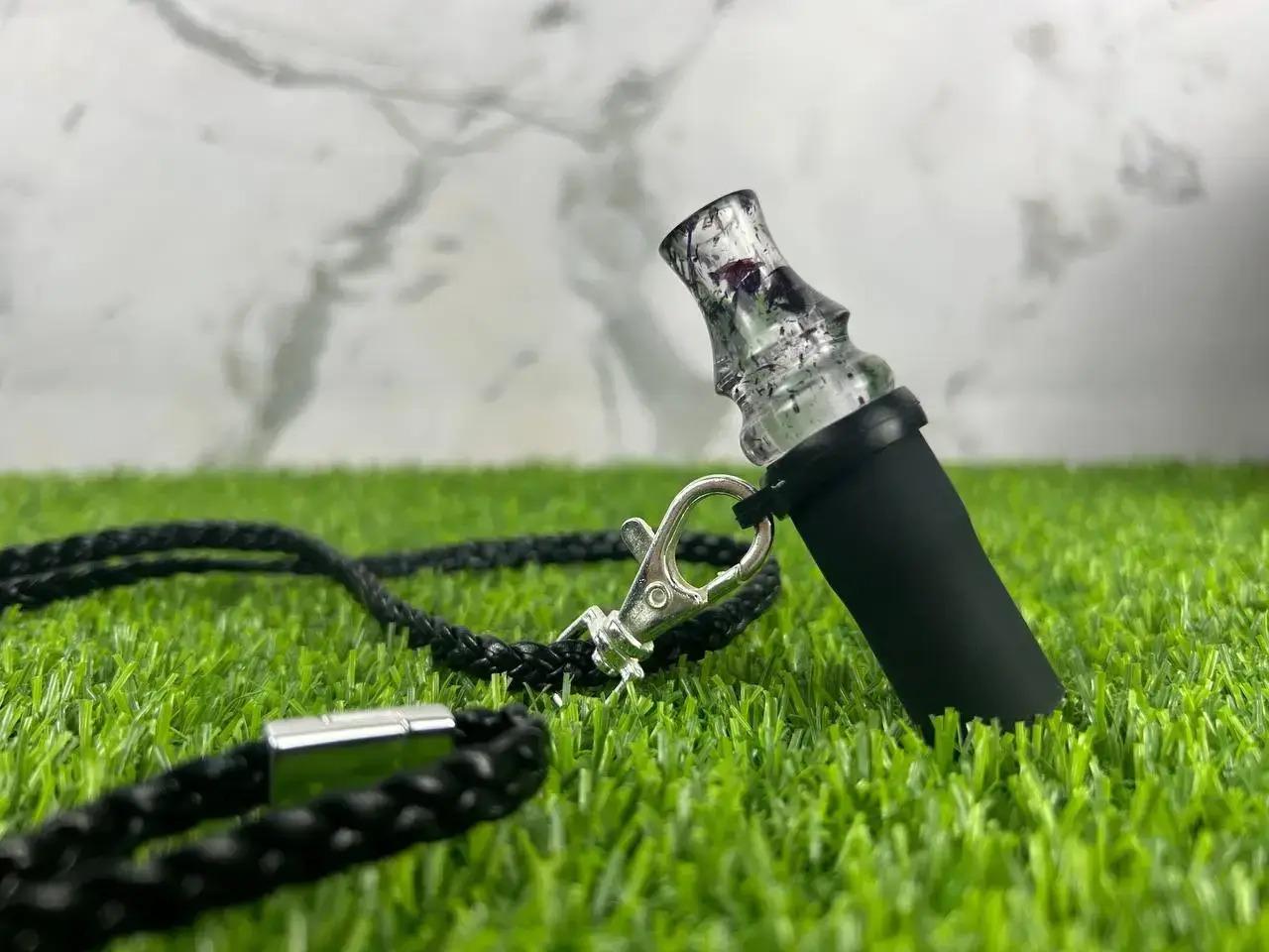 Мундштук индивидуальный ручной работы Hookah Vibe Black flowers (1102740)