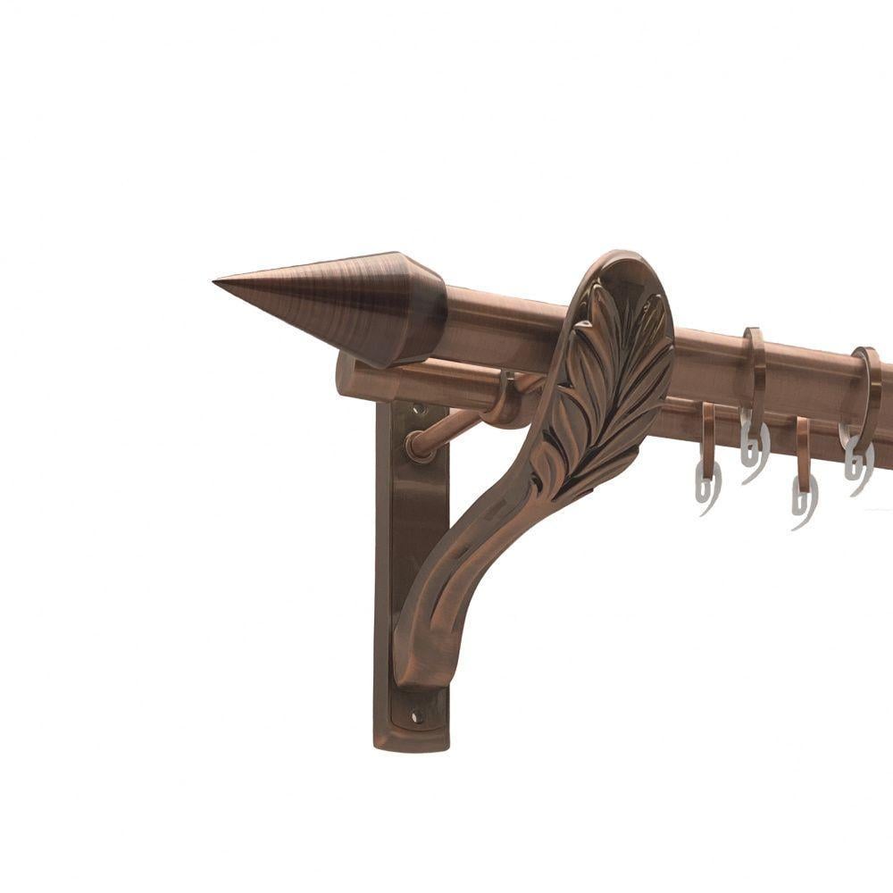 Карниз для штор Orvit Конео двухрядный гладкий 25\19 мм 300 см Античная медь (00-00009953)