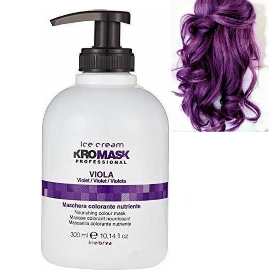 Тонирующая маска для волос Inebrya KroMask Colour Mask VIOLA 300 мл Фиолетовый (1228276238) - фото 2 Тонирующая маска для волос Inebrya KroMask Colour Mask VIOLA 300 мл Фиолетовый (1228276238) - фото 2