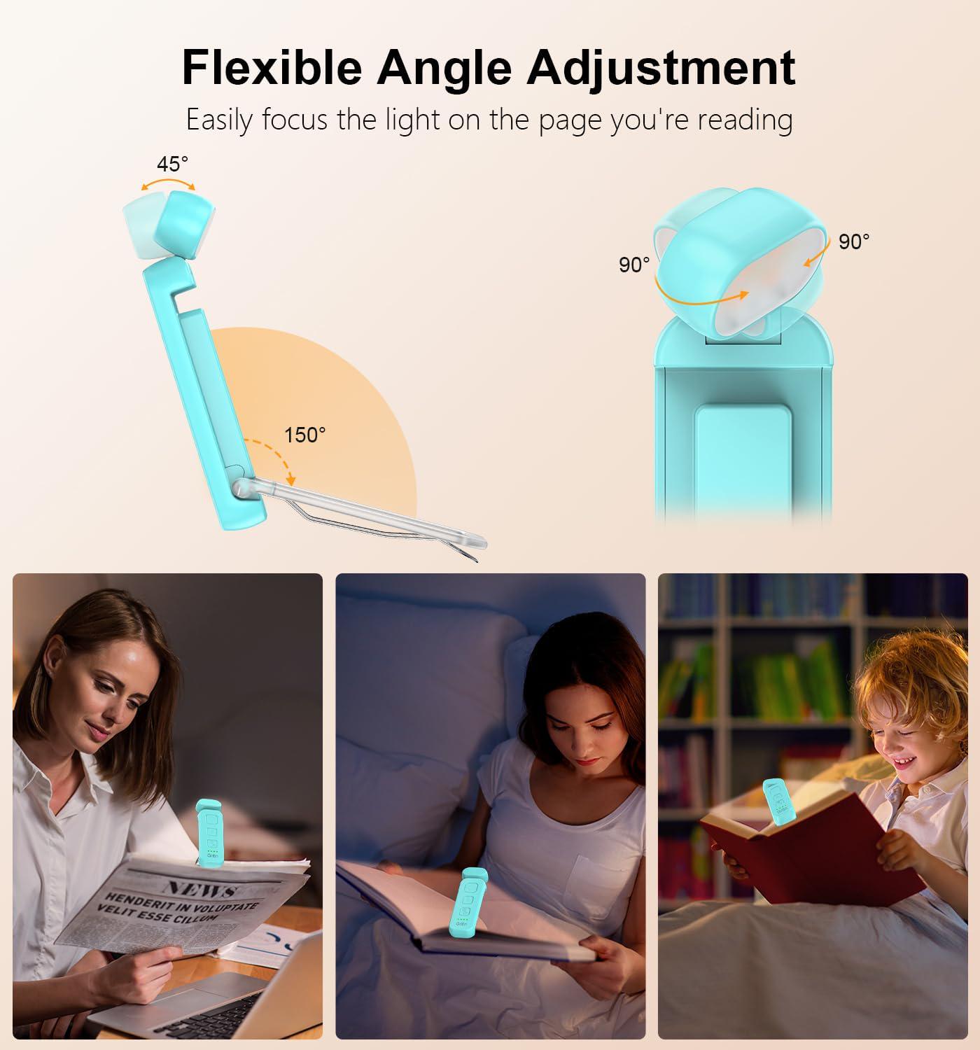 Настільна лампа для читання акумуляторна Gritin LED Book Light Blue 500 mAh до 80 годин роботи (G1313) - фото 5 Настільна лампа для читання акумуляторна Gritin LED Book Light Blue 500 mAh до 80 годин роботи (G1313) - фото 5