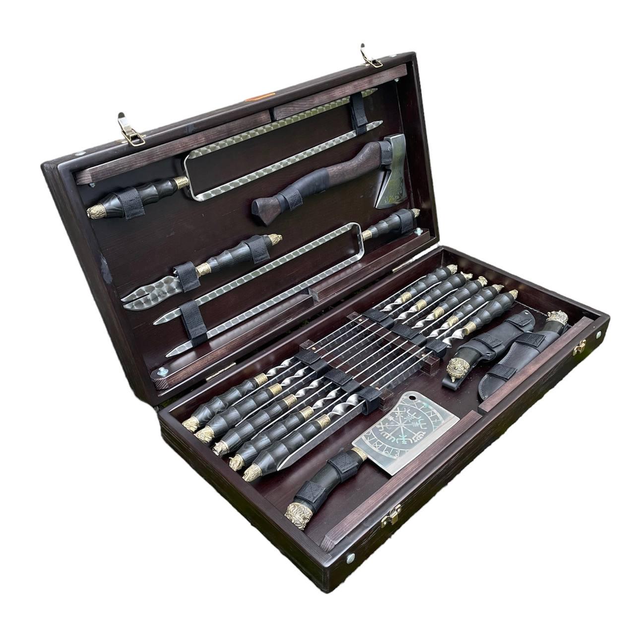 Набір шампурів Категат Gorillas BBQ в дерев'яній коробці