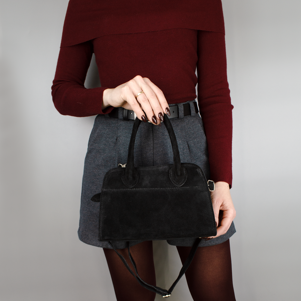 Сумка женская замшевая Virginia Conti 03752_s Черный (2449769857) - фото 2 Сумка женская замшевая Virginia Conti 03752_s Черный (2449769857) - фото 2