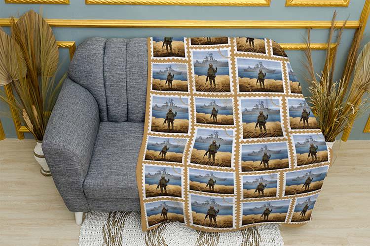 Плед Ukrainian mark Yellow плюш однослойный 150х210 см (114379-1)