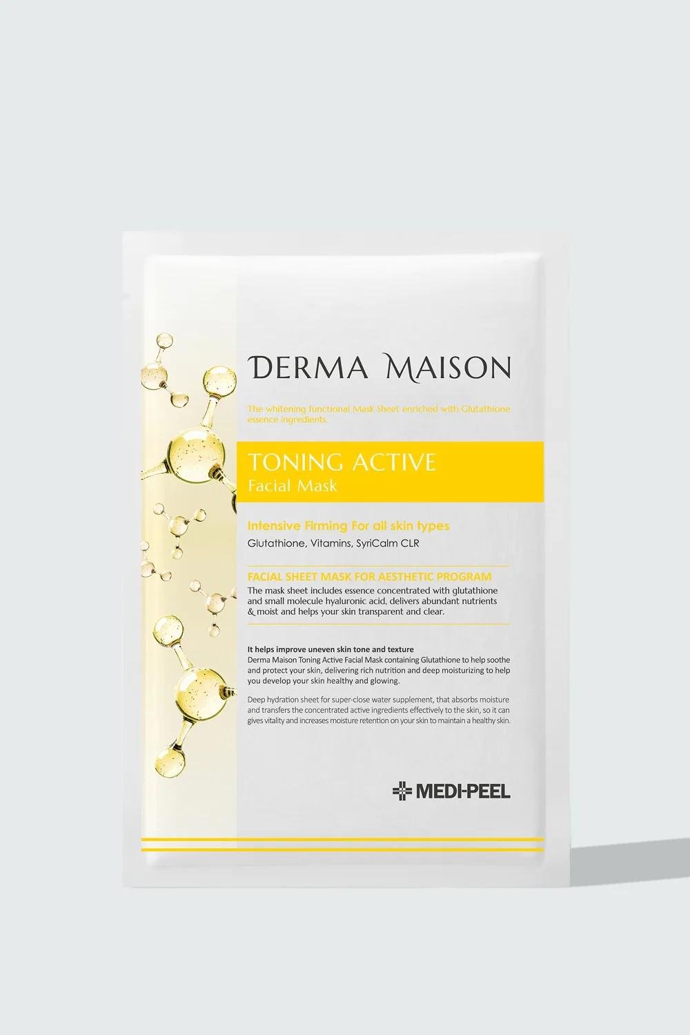 Маска тканинна MEDI-PEEL Derma Maison Toning Active Facial з вітамінним комплексом 23 мл (1921884944)