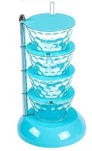 Коробка для приправ вертикальна 5-шарова Синій (109-15)