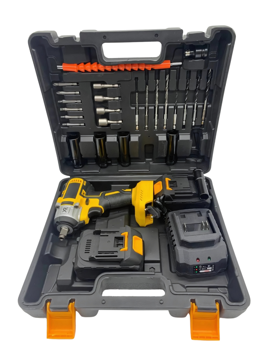 Гайковерт акумуляторний ударний з індикацією заряду 460 Н.М 36V кейс/2 АКБ Жовтий (5611376632)