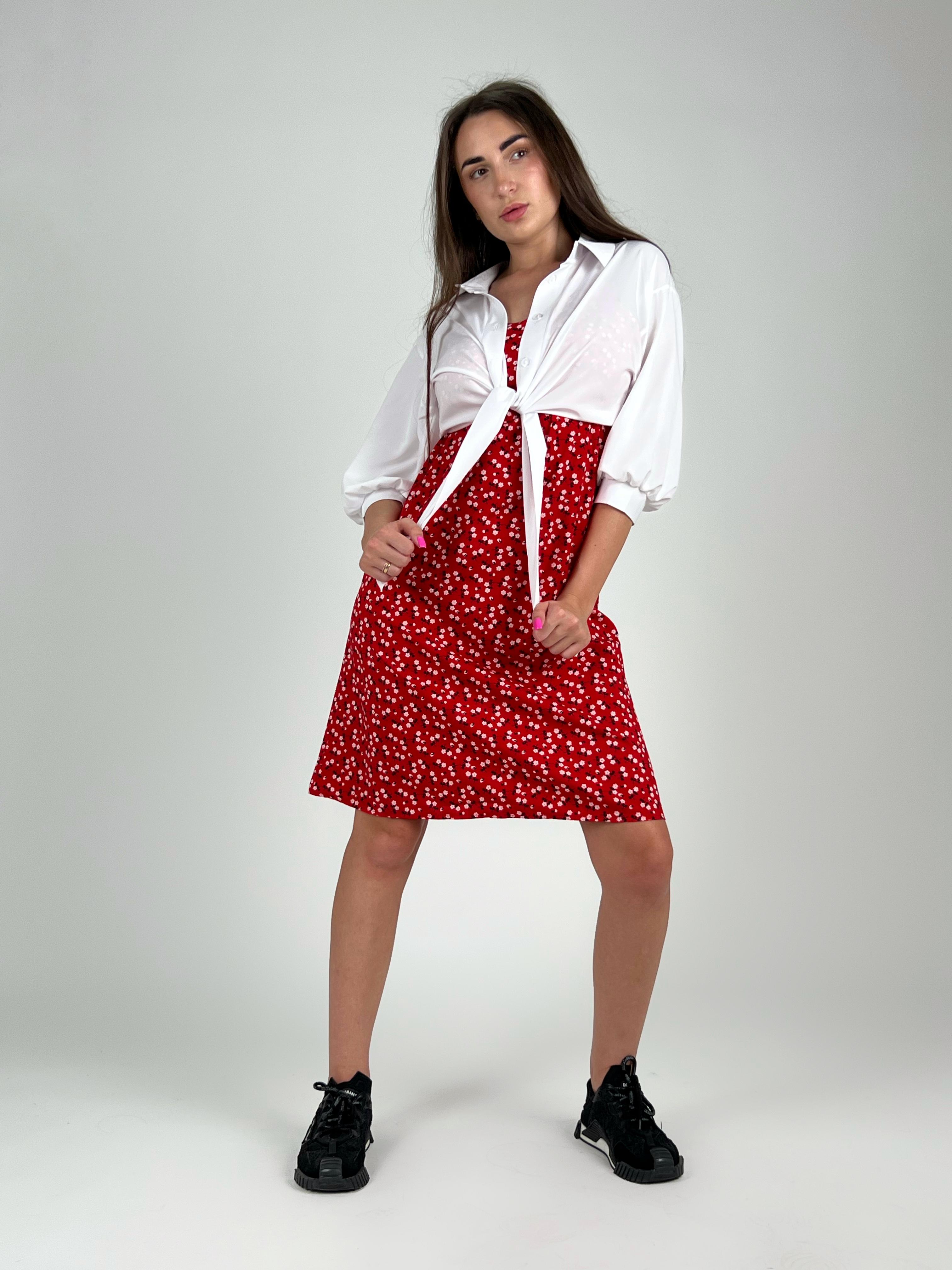 Костюм жіночий софт р. 42-44 Червоний/Білий (С1531-163/С) Костюм жіночий софт р. 42-44 Червоний/Білий (С1531-163/С)