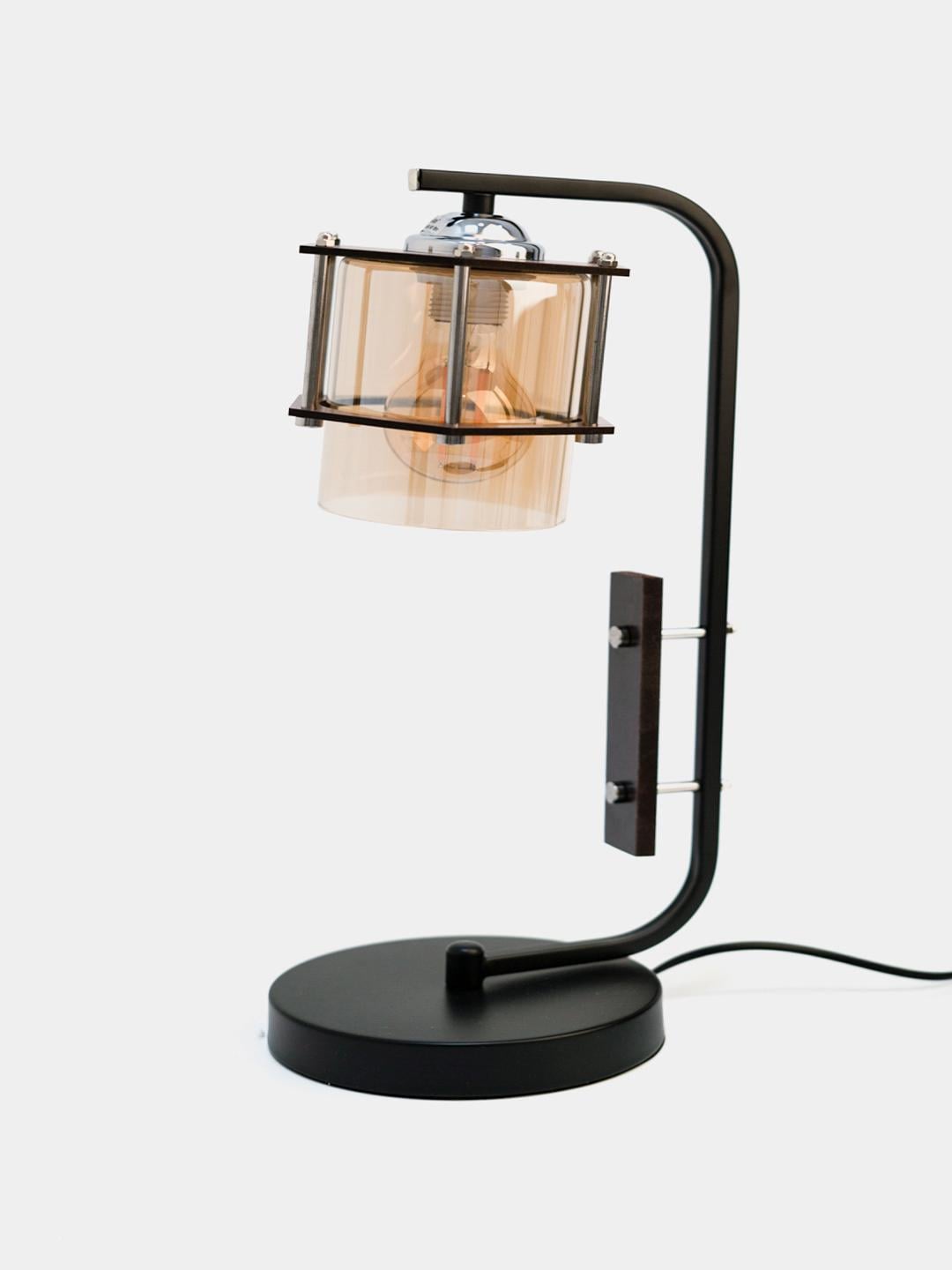 Лампа настольная LK-731T/1 E27 BK+CH (25-432)