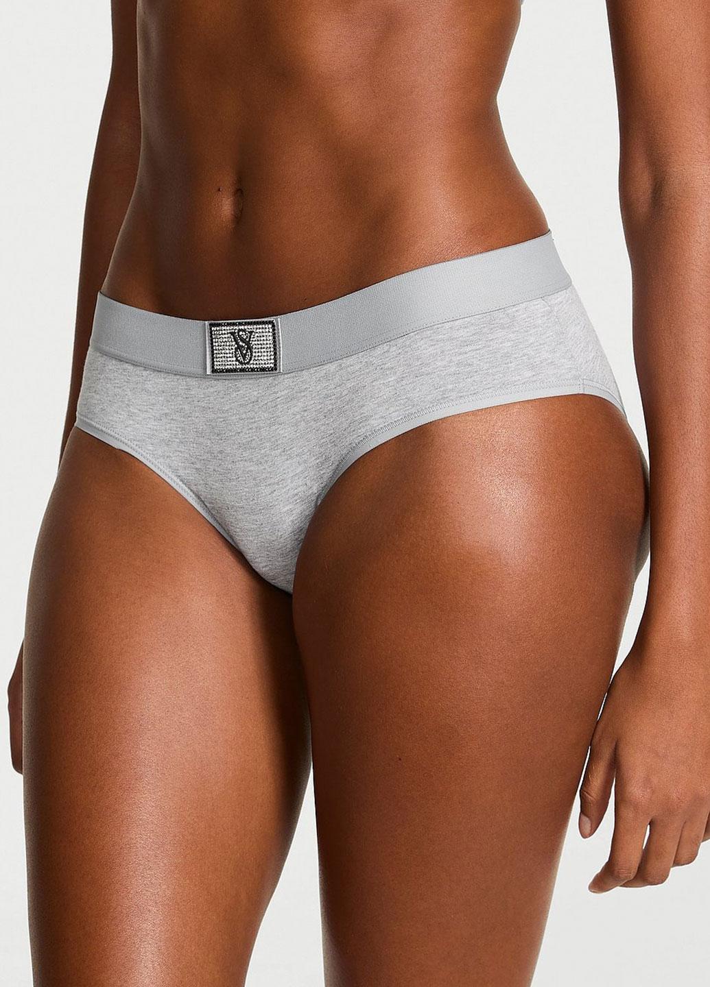 Трусики со стразами Victoria's Secret XL Серый (144000431951QBVXL)