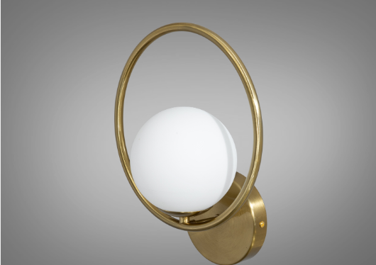 Бра Шар в стиле лофт G9x1 Бронзовый/Белый (LQ7062/1W BR)