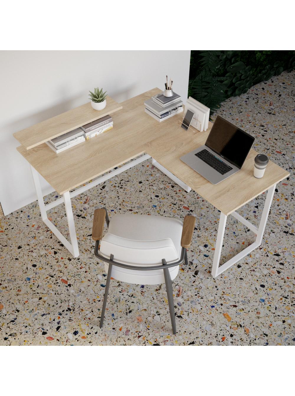 Компьютерный стол угловой MSM с полкой Loft Дуб Сонома (60170-13)