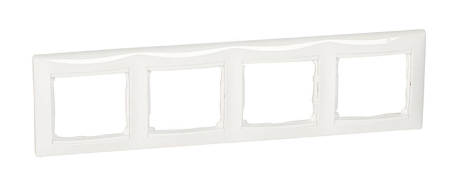 Рамка для розетки Legrand Valena Classic 4 поста Белый (ERC-774454)