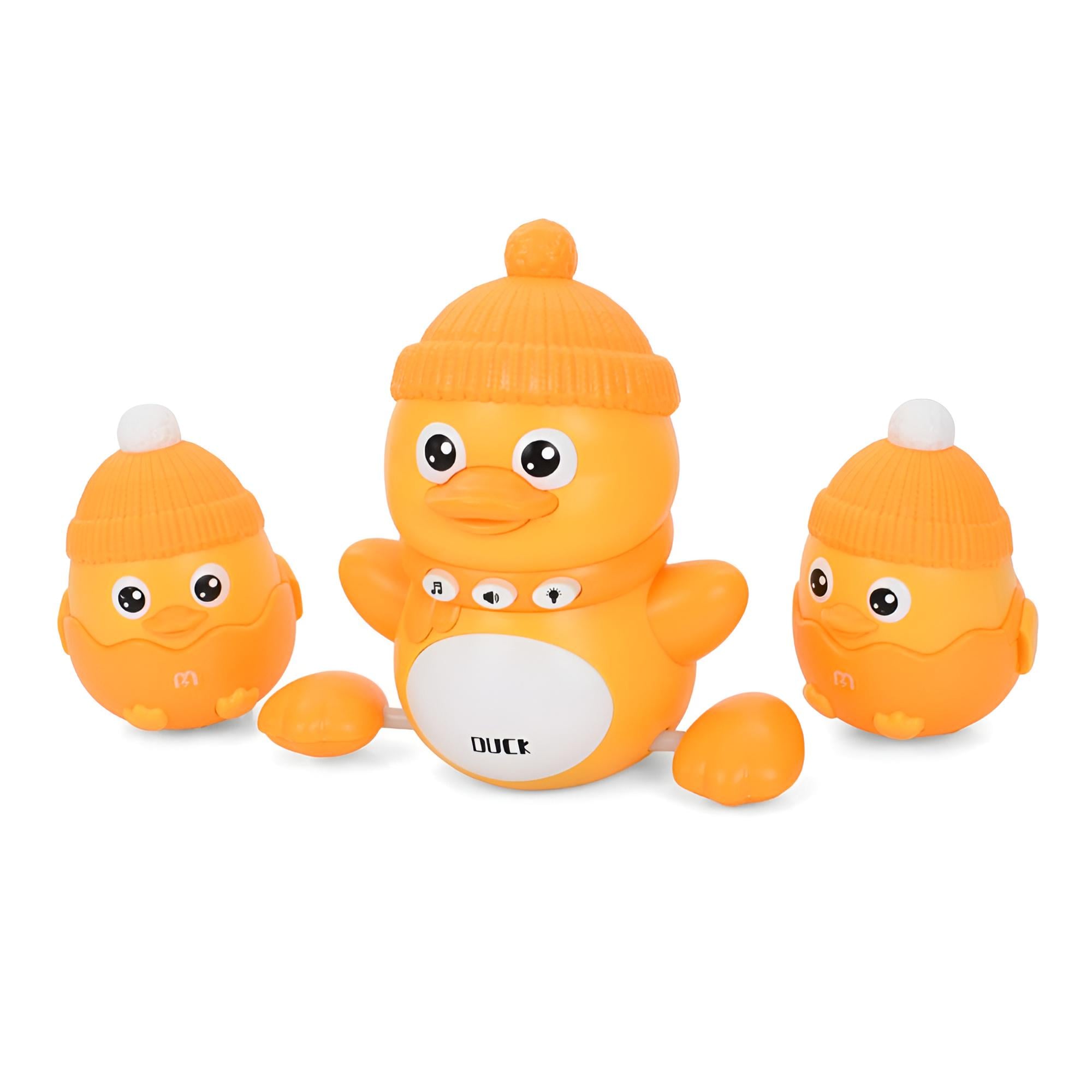 Игрушка Мама утка с утятами световые эффекты и музыка/магнитный крепеж (YL503B)