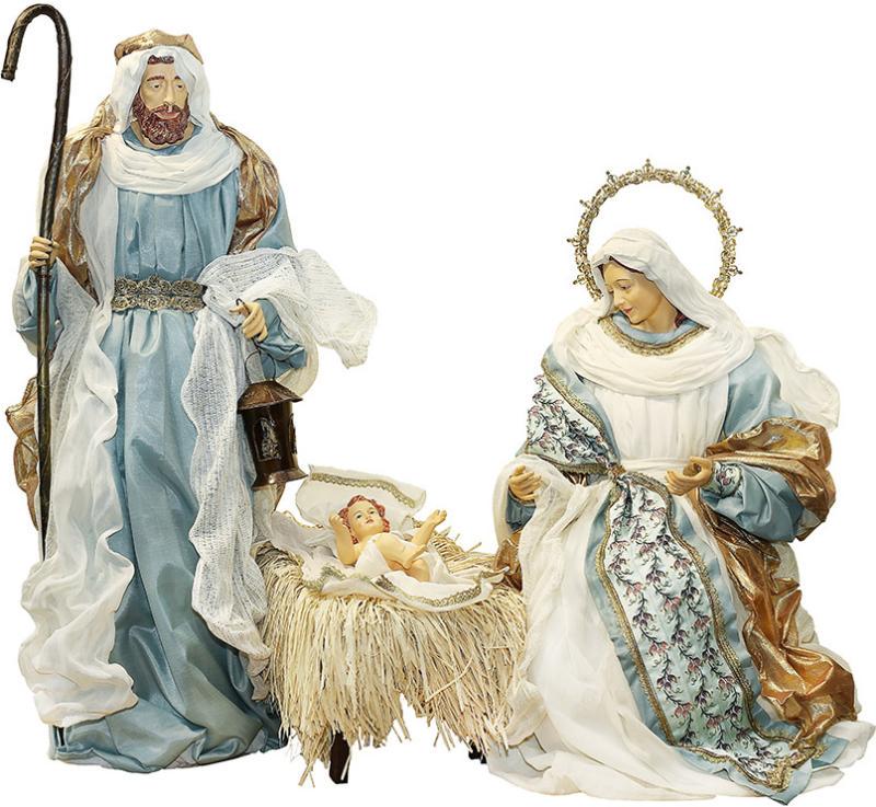 Композиция декоративная рождественская Вертеп 3 штсм 110 см - фото 1 Композиция декоративная рождественская Вертеп 3 штсм 110 см - фото 1