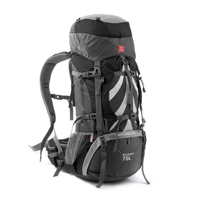 Рюкзак туристический Naturehike 70+5 л Black/Grey (NH70B070-B) - фото 1