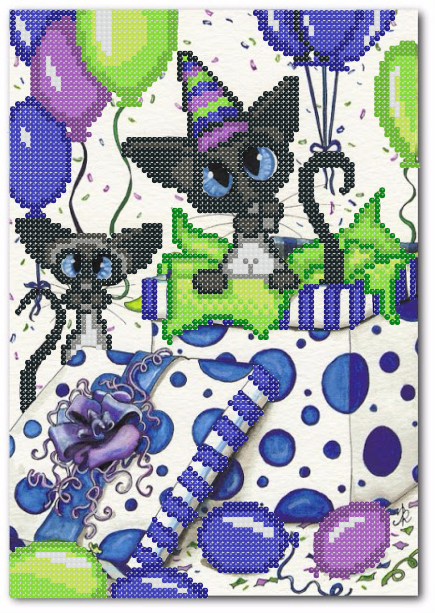 Схема вышивки бисером Подарок для Серафимы (1221162481А)