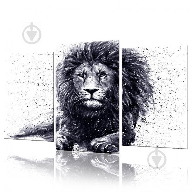 Модульная картина Лев ADJ0020 размер 120 х 180 см