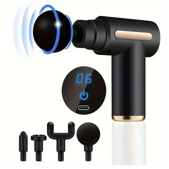 Масажер для тіла акумуляторний Fascial Gun сенсорний (YR-2) - фото 6 Масажер для тіла акумуляторний Fascial Gun сенсорний (YR-2) - фото 6