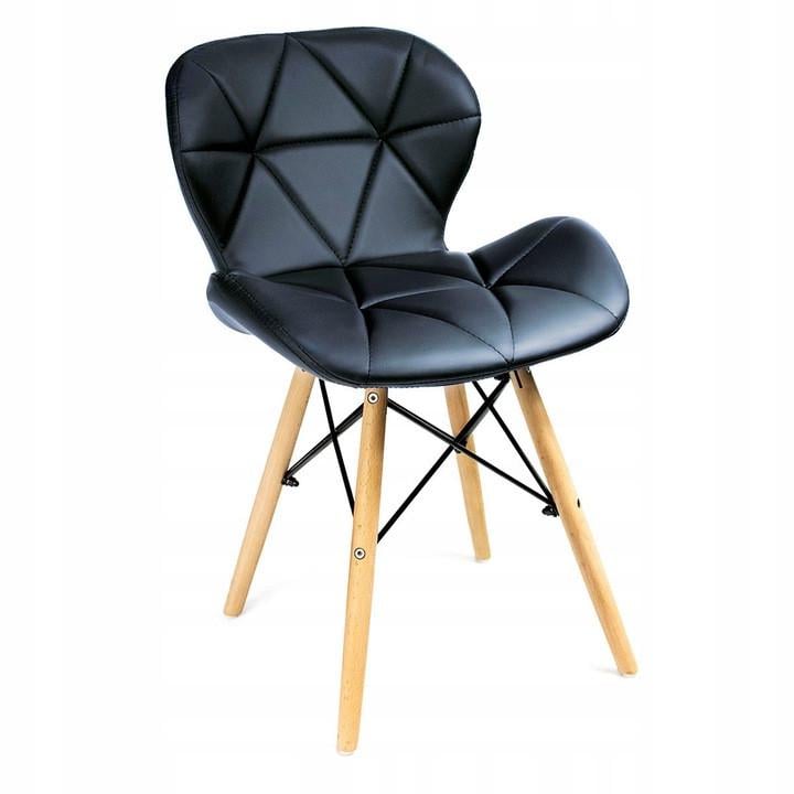 Крісло JUMI Scandinavian Design еко-шкіра Black - фото 1