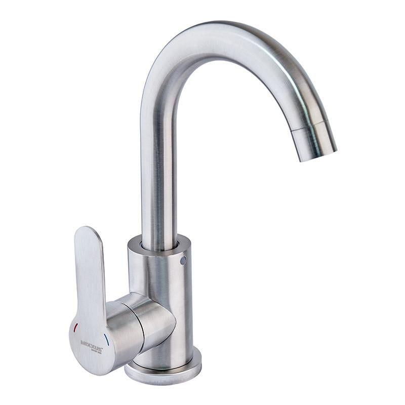 Змішувач для умивальника MIXXUS DAX-001-C Нержавіюча сталь (MX1339)