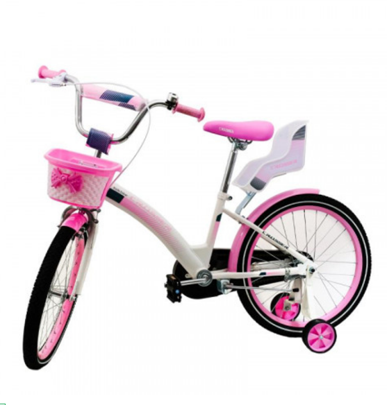 Дитячий велосипед KIDS BIKE CROSSER-3 20" з кошиком Рожевий