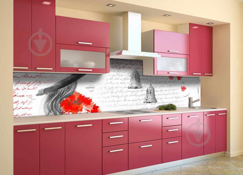 Скинали на кухню Zatarga «Письмо о любви» 600х3000 мм виниловая 3Д наклейка кухонный фартук самоклеящаяся Z180695/2