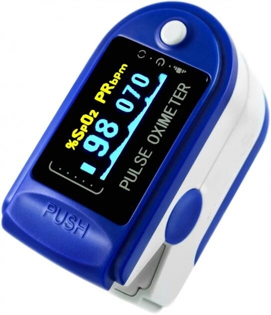 Пульсоксиметр на палець TFT Blue рівень кисню та пульс
