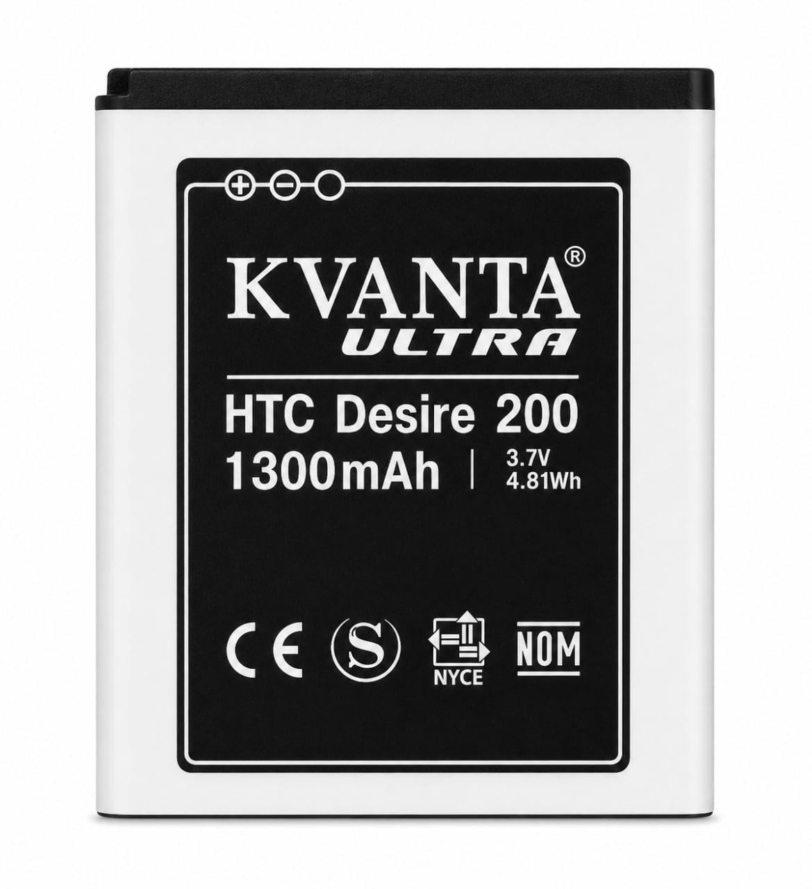 Аккумулятор Kvanta Ultra для HTC Desire 200 1300 mAh (000020742) Аккумулятор Kvanta Ultra для HTC Desire 200 1300 mAh (000020742)