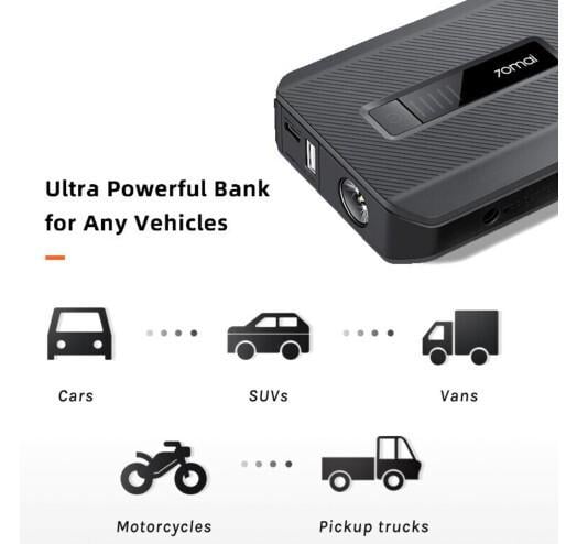 Пусковий пристрій для автомобіля Power Bank 70mai Jump Starter Max 18000mAh - фото 12