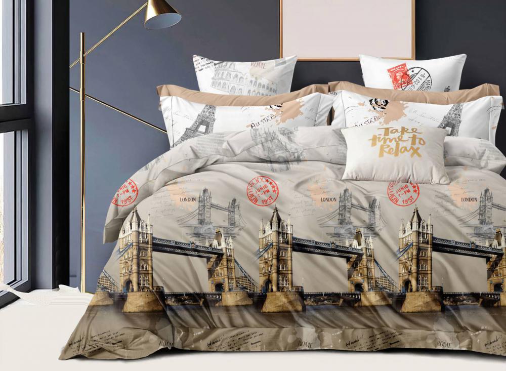 Комплект постельного белья Мандри евро сатин (1797611737)