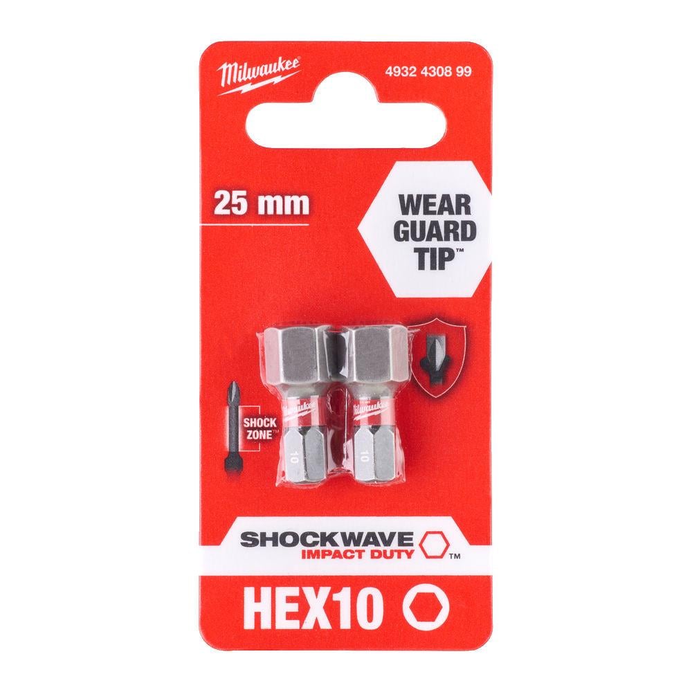 Бита Milwaukee Shockwave Impact Duty Hex10х25 мм 2 шт. (4932430899)