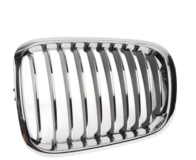 Решетка радиатора AVTM BMW 3-Series e46 1998-2001 левая без эмблемы Хром (180061911)
