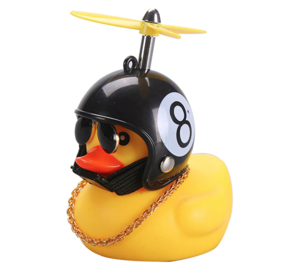 Качка автомобільна з шоломом та кріпленням 5180 Number 8 Black (4204860) Качка автомобільна з шоломом та кріпленням 5180 Number 8 Black (4204860)