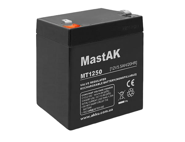 Акумулятор MastAK MT1250 12V 5 Ah (185070) - фото 1