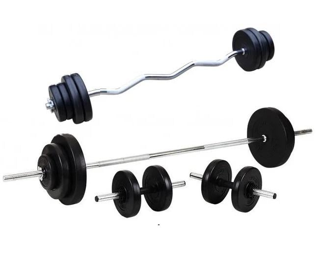 Штанга с гантелями RN-Sport на 80 кг 4 грифа с блинами (2522948931_rn-spo_2)