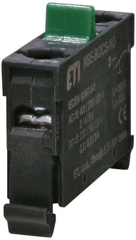Контактный блок ETI NSE-BC/CS-NO 1NO 4A 230V AC/DC установка в корпус для кнопок NSE (4774156)