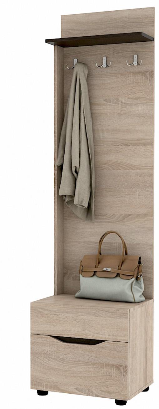 Вішалка в передпокій Мастер Форм Аякс 500х376х1880 мм Дуб сонома/венге магія (20931)