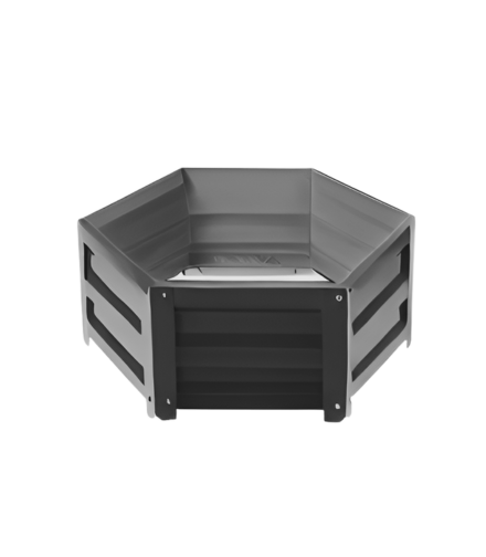 Клумба SIMBUD шестигранная оцинкованная 60 см RAL7024 (29674054)