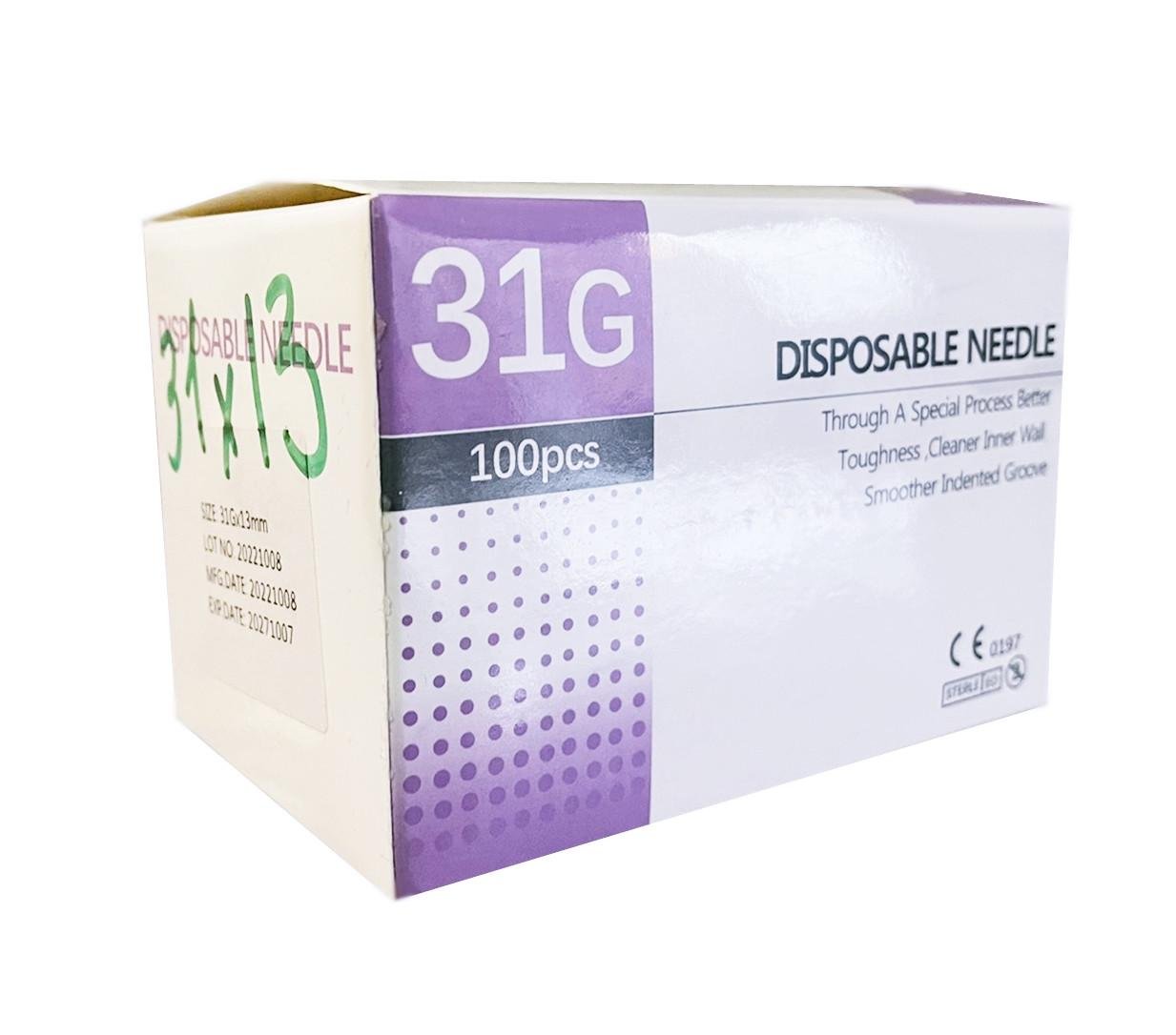 Голка для мезотерапії Disposable needle G31х6 мм 100 шт. (17836401)