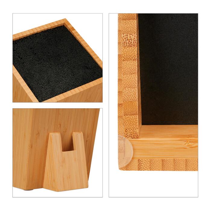 Тримач для ножів Relaxdays з дерева квадратний (1868553) - фото 7 Тримач для ножів Relaxdays з дерева квадратний (1868553) - фото 7