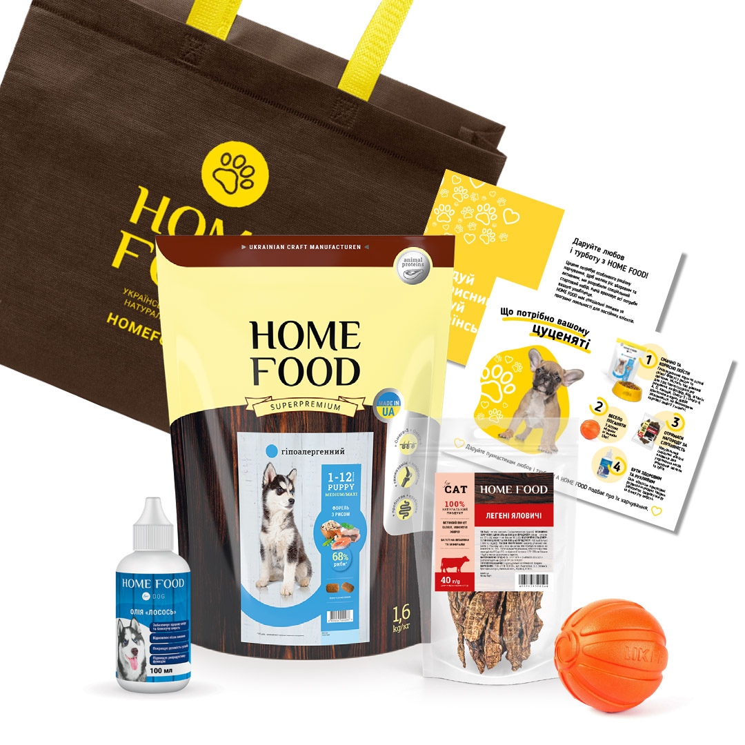 Набір корм для цуценят Home Food середніх та великих порід (2028000)