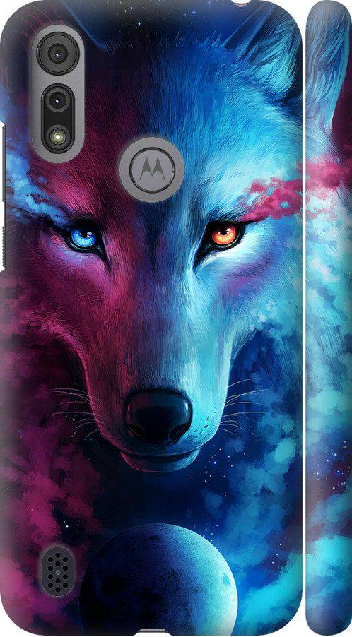 Чехол на Motorola E6s Арт-волк (3999m-2001-42517)