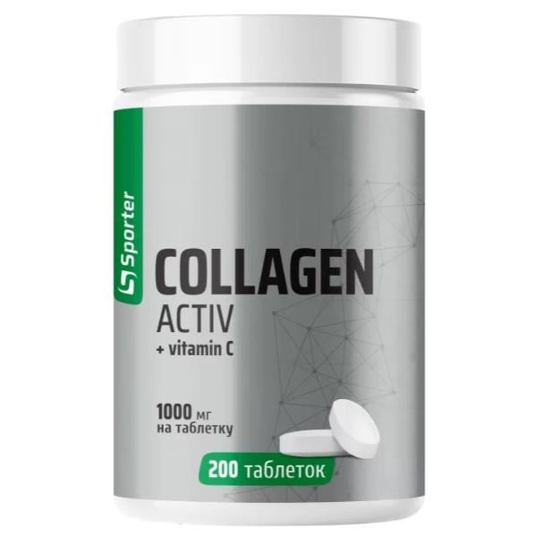 Хондропротектор Sporter Collagen Active/Vitamin C 200 табл. (000026128)