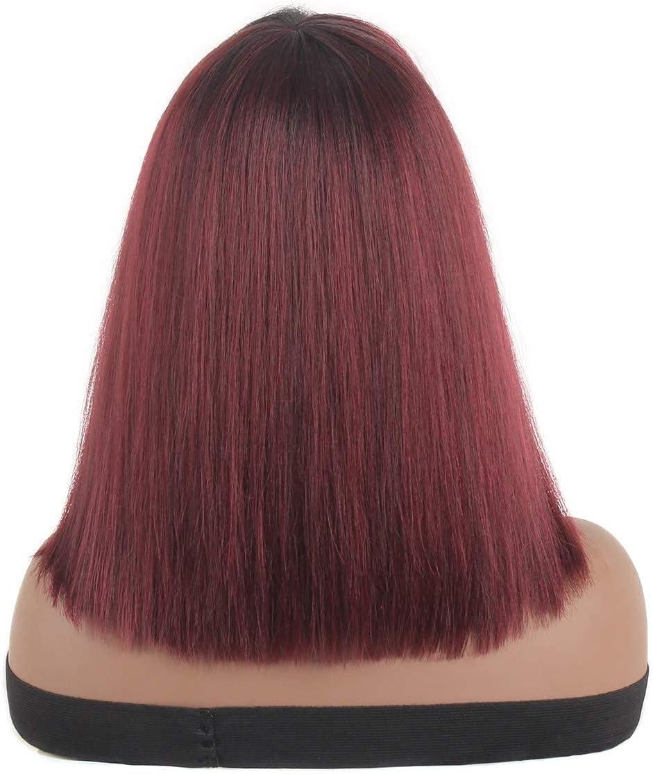 Парик с челкой 55 см Красный