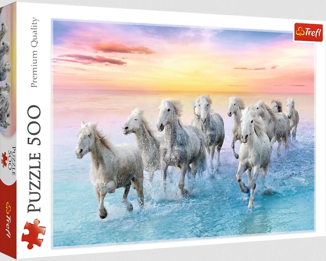 Пазл Trefl Лошади скачут по пляжу 500 эл.