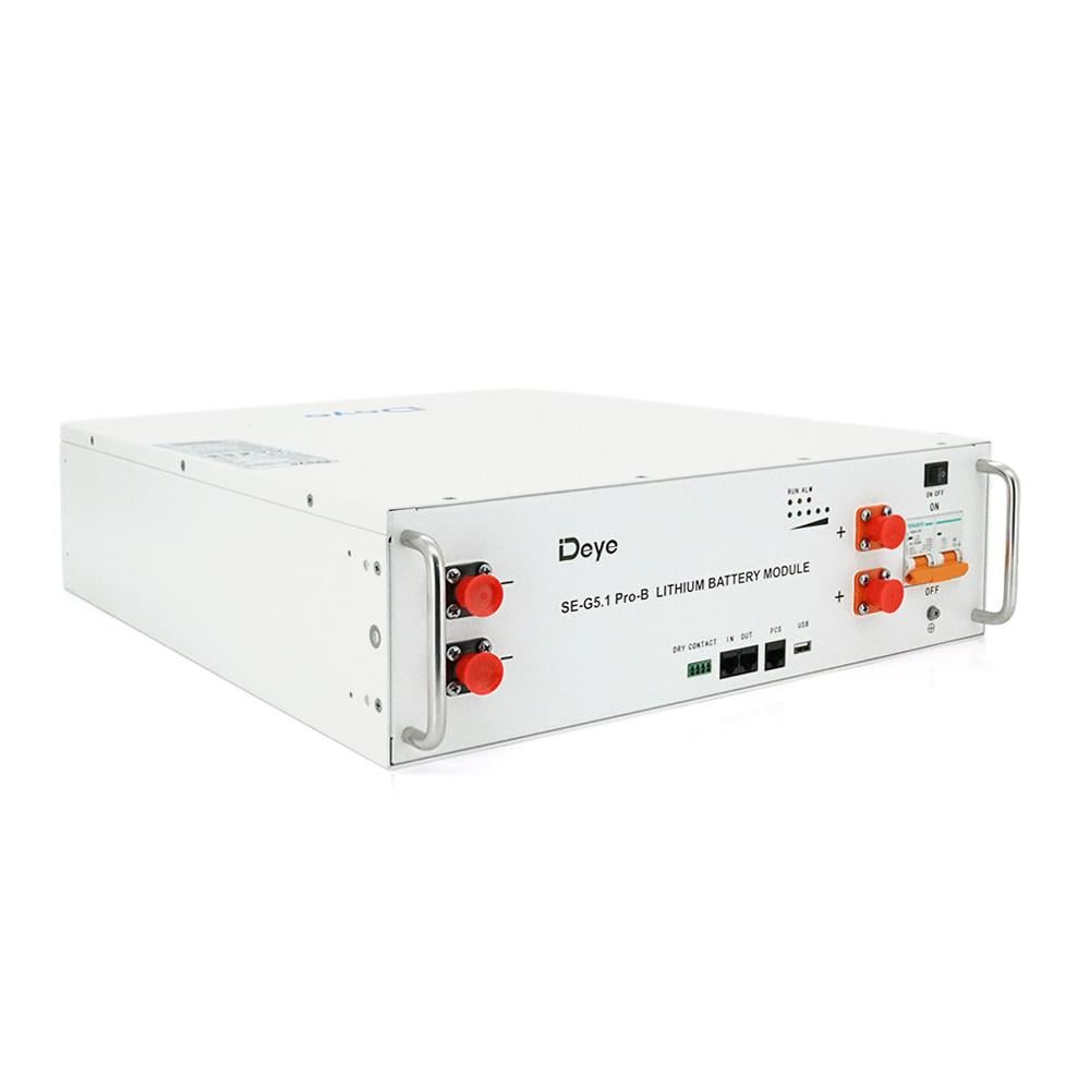 Батарея акумуляторна Deye LiFePO4 SE-G5,1 Pro-B 51,2V 100AH 5,12kW BMS50A16S до 32 parallel CAN/RS485 (2368634386)