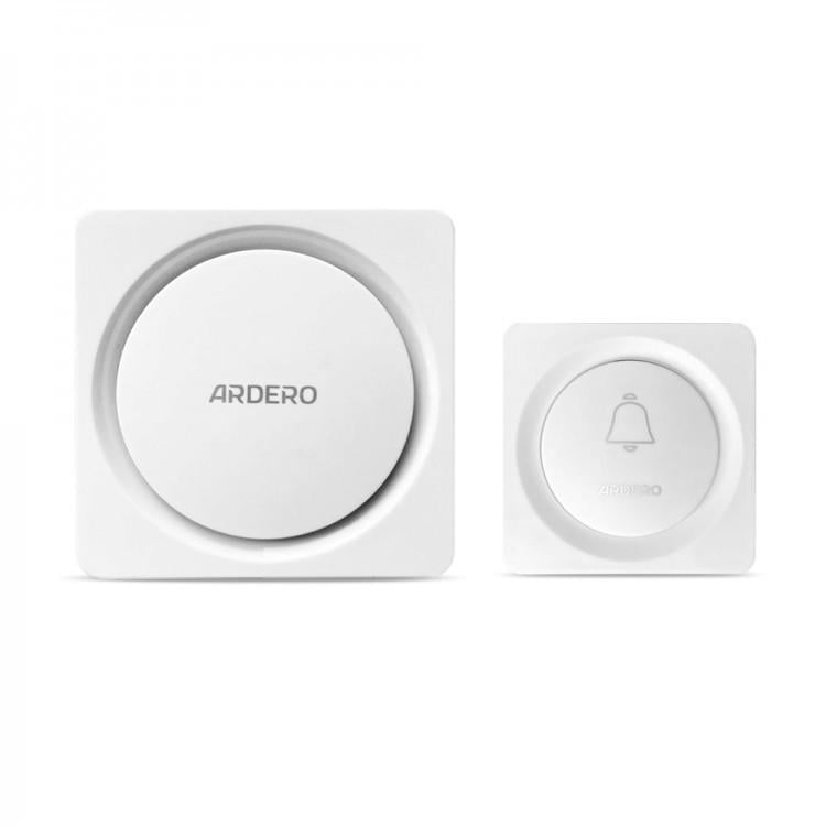 Дверной звонок беспроводной Ardero E-401 база 220 В кнопка DC 12 В White (iz16945)
