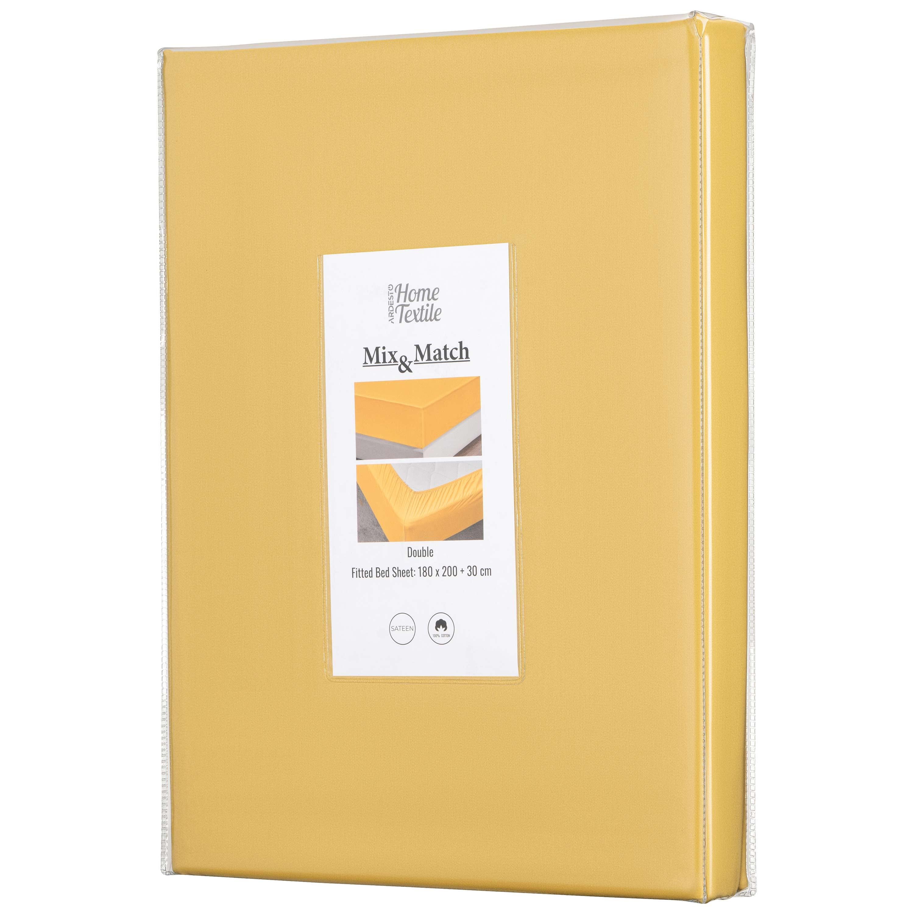Простынь на резинке Ardesto Mix&Match 180х200/30 см Желтый (ART1820FSS) - фото 1 Простынь на резинке Ardesto Mix&Match 180х200/30 см Желтый (ART1820FSS) - фото 1
