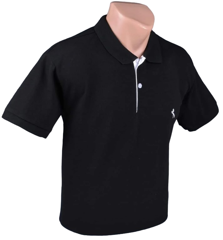 Футболка мужская с воротником 3XL р. 52 Черный